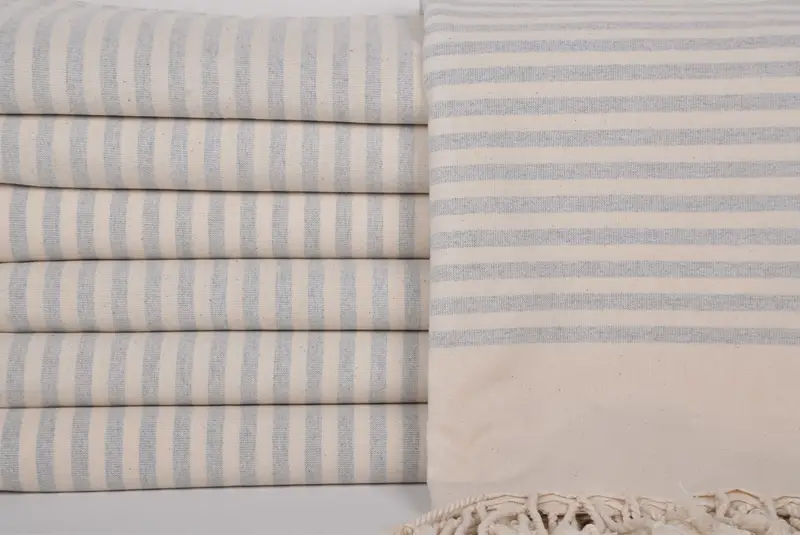 70x40 Cotton Striped Towel, Valentines Day Gift, Bath towel, Guest Towel, Handmade Gift, Bachelorette Party Decorations, Embroidered Beach Towel - 1