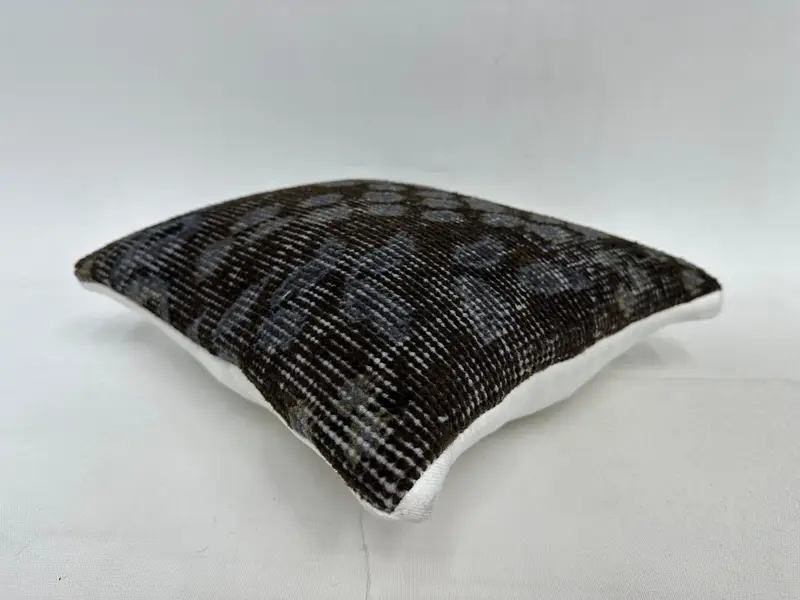 Cushion, Decorative Bolster Cushion Cover, Kilim Pillow Cover, 12x12 Black Pillow Case, Kilim Cushion Sham, Handmade Pillow, Antique Pillows - 6