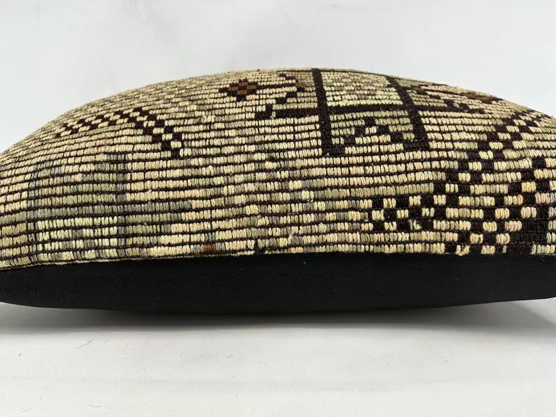 20x28 Brown Cushion Cover, Handmade Rug Seat Cushion, Vintage Kilim Throw Pillow, Pillow Sham, Ethnical Kilim Rug Pillow, Turkish Kilim Pillow - 5