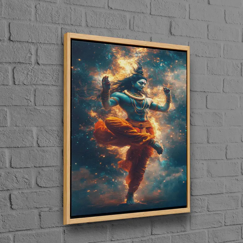 神聖なヒンドゥー教の神シヴァ キャンバス: スピリチュアル アート プリント