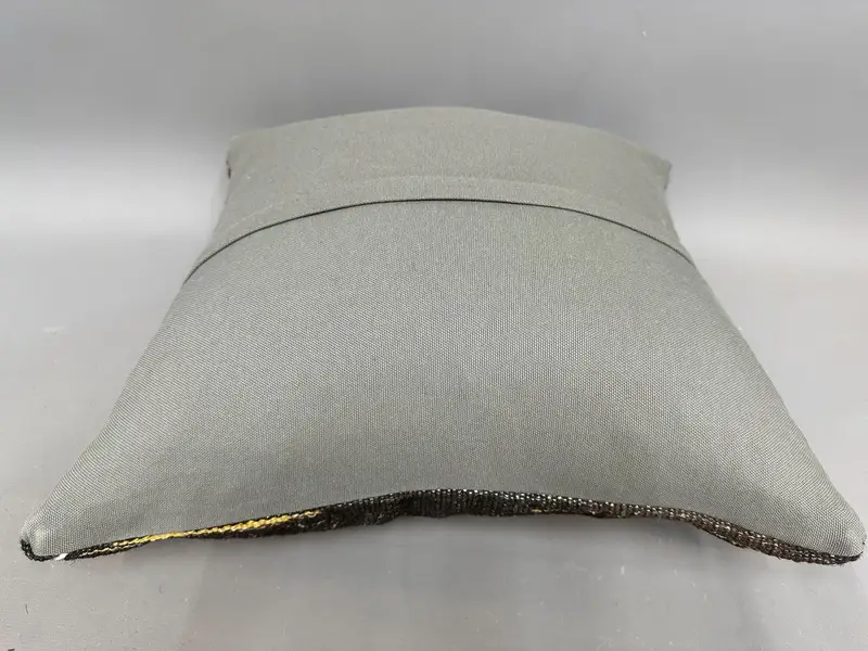 Pillow for Sofa, Sustainable Pillow Sham, 20x20 Brown Pillow Sham, Rustic Pillow Sham, Pillow Sham, Antique Pillows, Ethnical Kilim Rug Pillow - 7