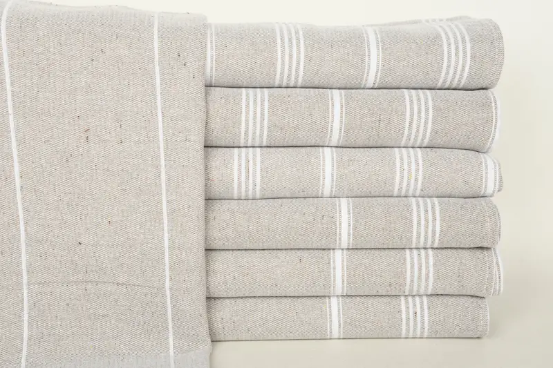 Monogram Hand Towel, 36x18 Cotton Striped Fringeless Towel, Monogrammed Hand Towel, Valentines Day Gift, Kitchen Towel, Wedding Anniversary Gift - 1