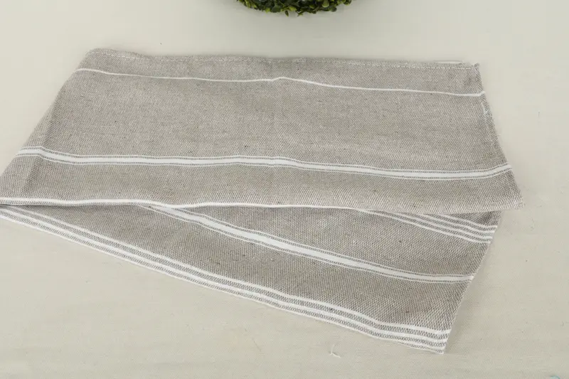 Monogram Hand Towel, 36x18 Cotton Striped Fringeless Towel, Monogrammed Hand Towel, Valentines Day Gift, Kitchen Towel, Wedding Anniversary Gift - 6