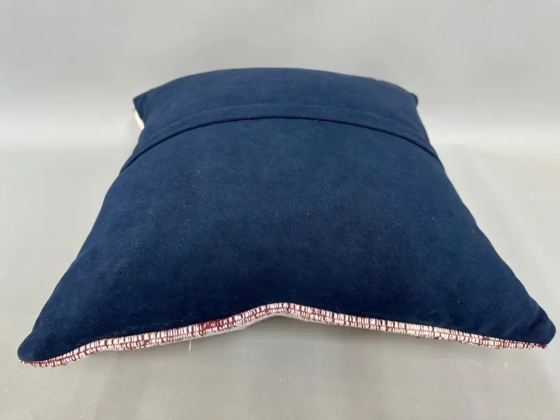 Kilim Pillow Cover, Cushion Cover, 20x20 Blue Pillow Sham, Boho Pillow Sham Cover, Southwestern Pillow Case, Gift Pillow, Bolster Throw Pillow Case - 7
