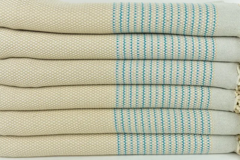 Housewarming Gift, 64x40 Cotton Striped Towel, Bath towel, Lightweight Turkish towel, Kids Beach Towel, Gym Towel, Best Friend Christmas Gift - 2