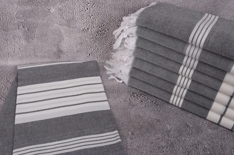Pool Towels, Bath towel, Eco-friendly Turkish towel for home and travel, Valentines Gift, 68x36 Cotton Striped Towel, Turkish hand towel, Soft towel - 2