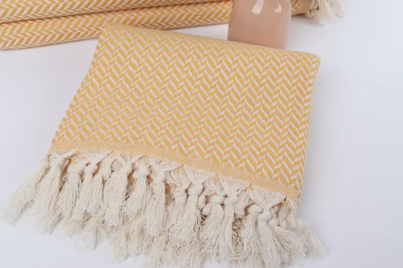 Bridemaids Beach Towel, 70x40 Cotton Chevron Towel, Best Beach Towel, Bridal Shower Gifts, Absorbent towel, Hammam Towel USA, Quick-dry peshtemal - 5