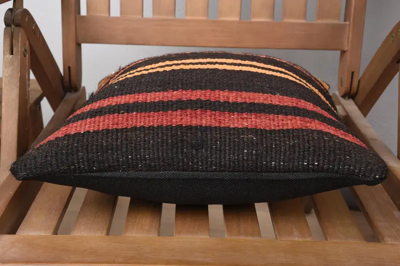 Pillow, Ethnical Kilim Rug Pillow, Neutral Cushion Cover, Turkish Pillow, 14x14 Brown Pillow Cover, Boho Pillow - 5