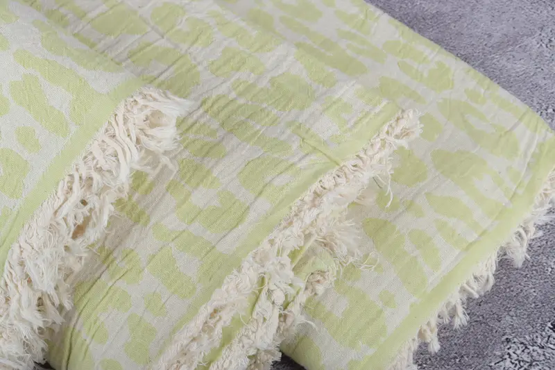 Throw Blanket, Turkish Bedcover, 96x80 Cotton Patterned Towel, Turkish Blanket, Spooky Bachelorette Party, Memorial Gift, Bedspread, Organic Throw - 5