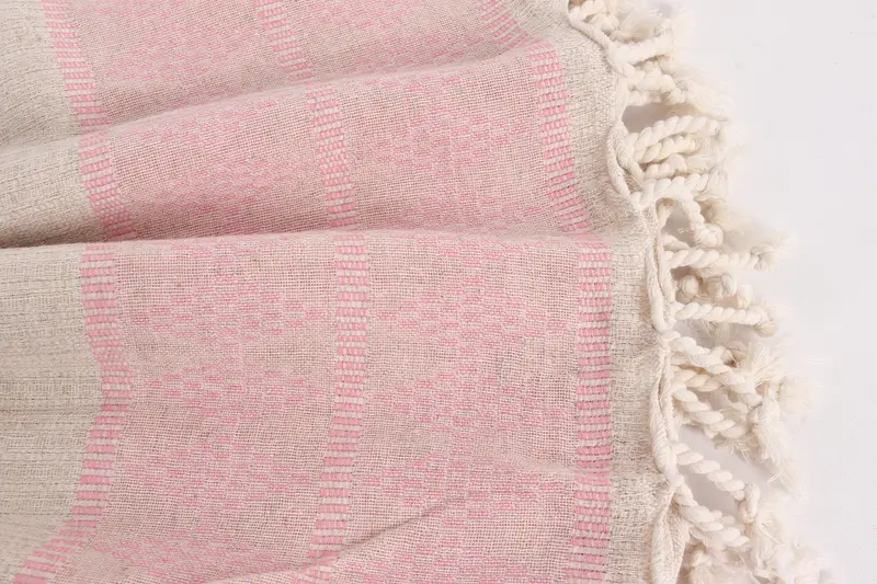 Throw Blanket Couch, Personalized Gifts, Turkish Blanket, 100x88 Linen Kilim Design Towel, Bridal Shower Gifts, Beach Bachelorette Party Decorations - 8