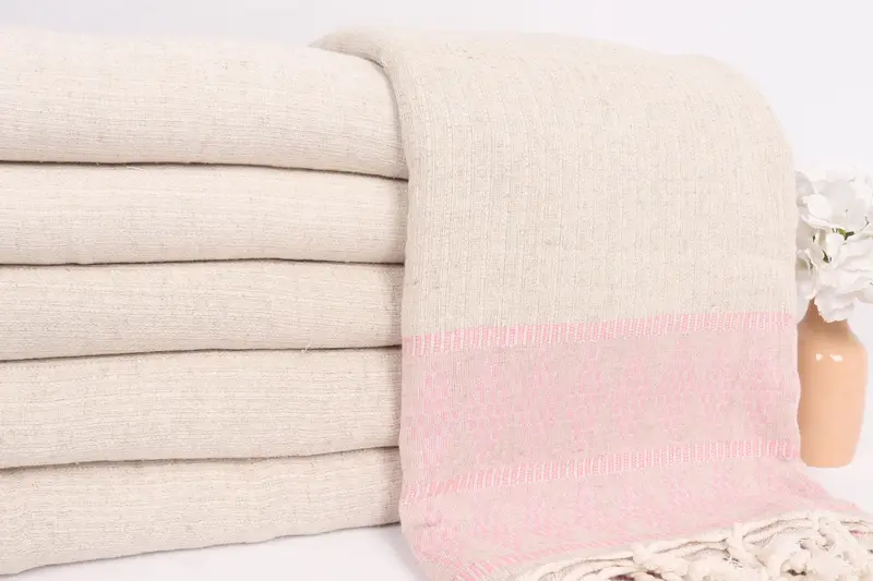 Throw Blanket Couch, Personalized Gifts, Turkish Blanket, 100x88 Linen Kilim Design Towel, Bridal Shower Gifts, Beach Bachelorette Party Decorations - 2