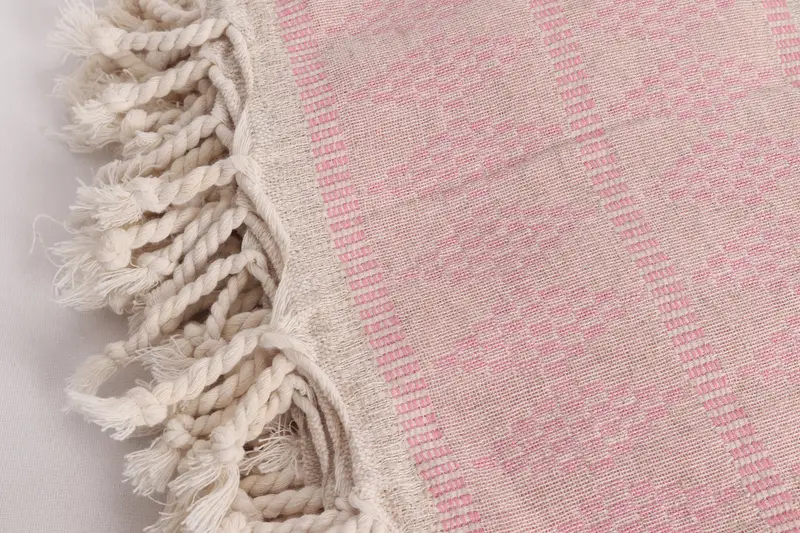 Throw Blanket Couch, Personalized Gifts, Turkish Blanket, 100x88 Linen Kilim Design Towel, Bridal Shower Gifts, Beach Bachelorette Party Decorations - 7