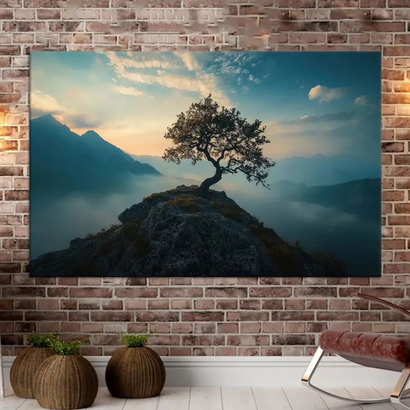 Bezaubernde surreale Baum-Leinwand: Abstrakter Natur-Kunstdruck