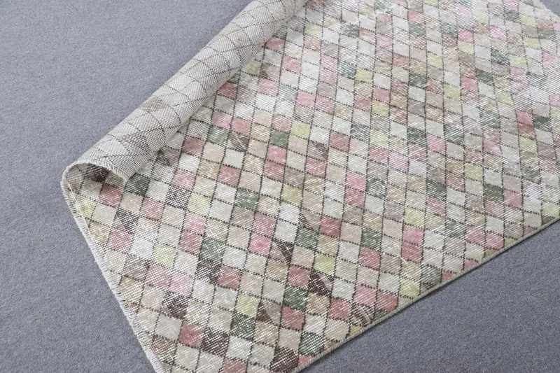 Rainbow Rug, 3.4x4.3 ft Vibrant Decor