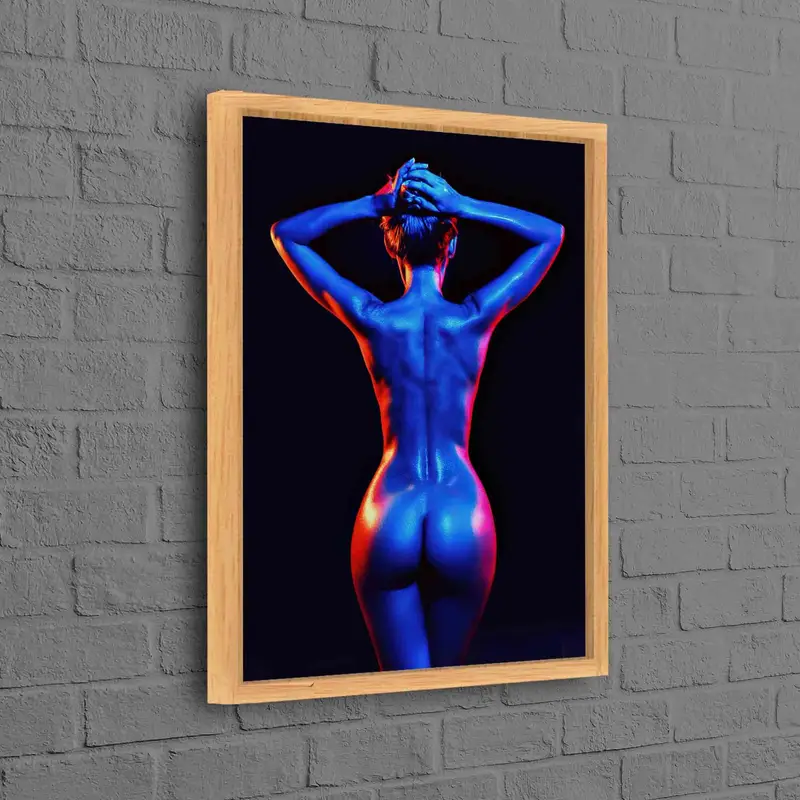 Büyüleyici Çıplak Kadın Silüeti Kanvas Tablo