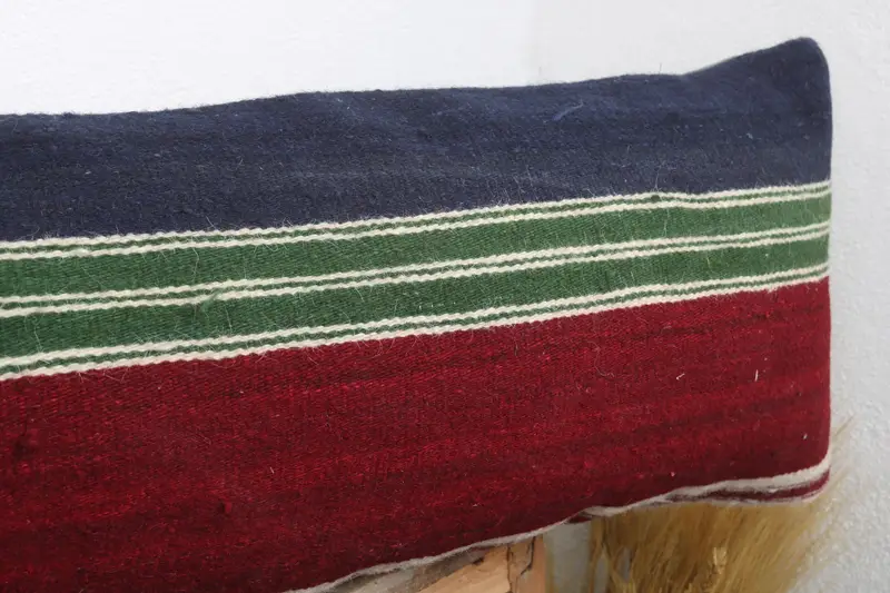 Handmade Kilim Cushion, Antique Pillows, Pillow, Outdoor Throw Cushion Case, 12x48 Red Cushion Case, Cotton Cushion, Turkish Pillow - 5