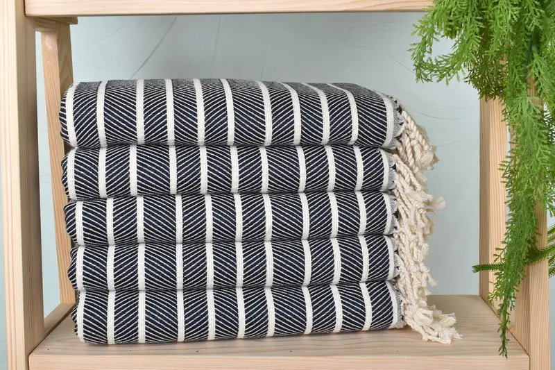 Bachelor Towel, Embroidery Towel, Spa Towel, Cotton towel, Lightweight towel, Embroidery Towels, 70x40 Bamboo Herringbone Towel, Best Friend Gift - 2