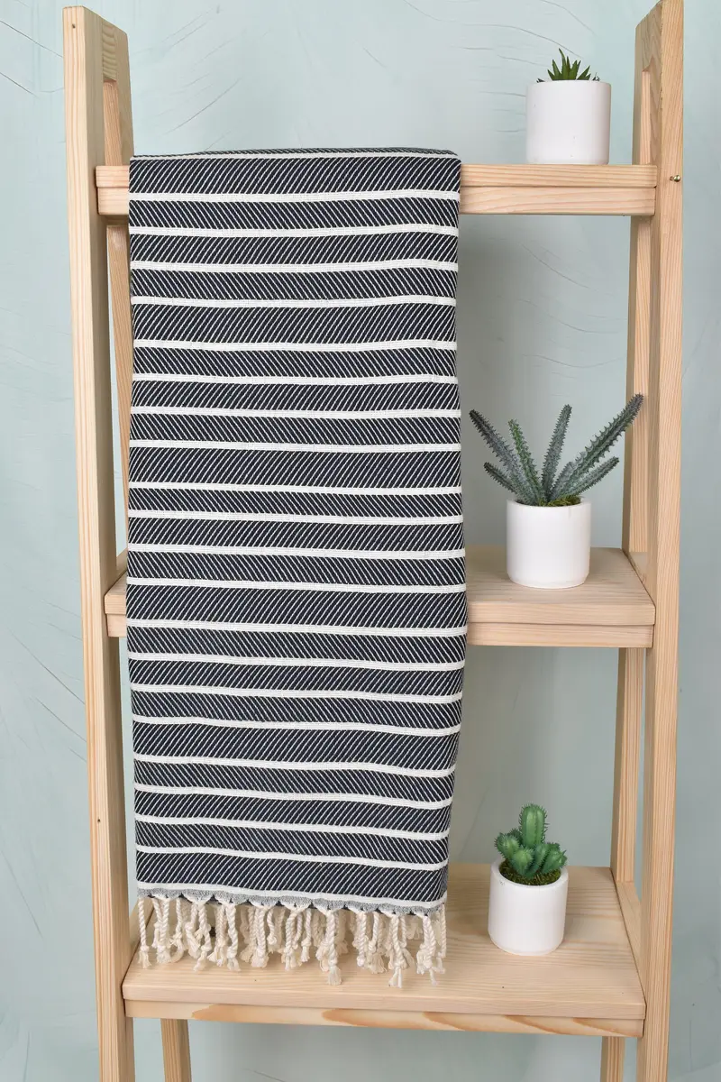 Bachelor Towel, Embroidery Towel, Spa Towel, Cotton towel, Lightweight towel, Embroidery Towels, 70x40 Bamboo Herringbone Towel, Best Friend Gift - 8