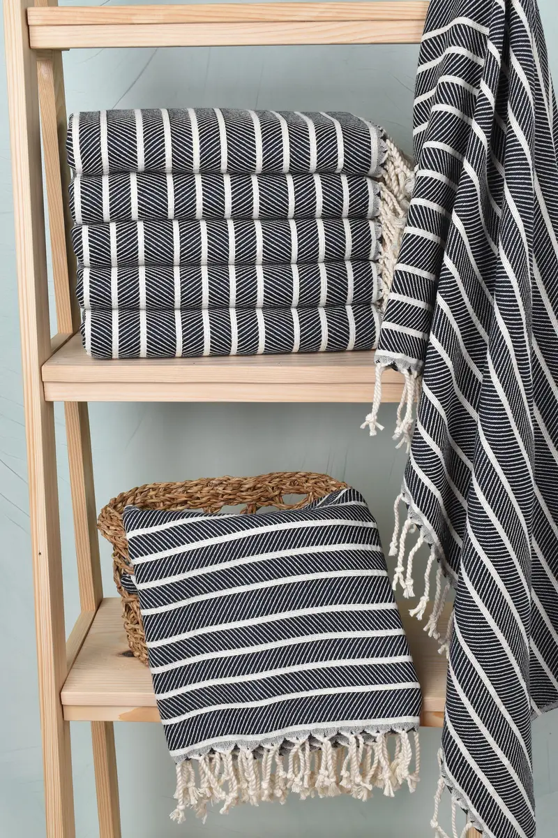 Bachelor Towel, Embroidery Towel, Spa Towel, Cotton towel, Lightweight towel, Embroidery Towels, 70x40 Bamboo Herringbone Towel, Best Friend Gift - 3