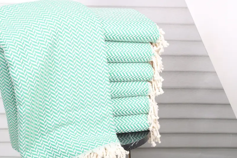 Sand-resistant towel, 70x40 Cotton Chevron Towel, Peshtemal Towel, Bride Gift, Beach Towel Monogram, Bachelorette Favors Beach, Wedding Gift - 1