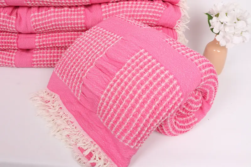 Bachelor Party Gifts, Custom Wedding Gifts, Turkish Blanket, First Wedding Anniversary Gift, 84x80 Cotton Waffle Towel, Organic Throw, Throw Blanket - 4