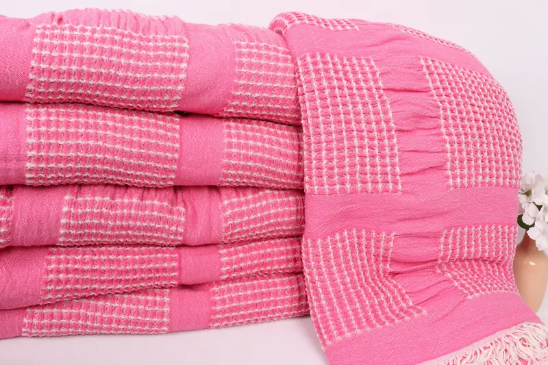 Bachelor Party Gifts, Custom Wedding Gifts, Turkish Blanket, First Wedding Anniversary Gift, 84x80 Cotton Waffle Towel, Organic Throw, Throw Blanket - 2