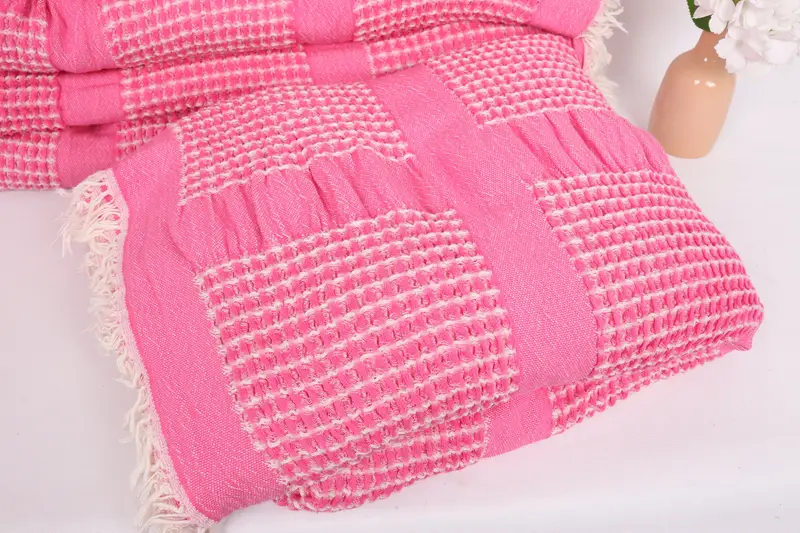 Bachelor Party Gifts, Custom Wedding Gifts, Turkish Blanket, First Wedding Anniversary Gift, 84x80 Cotton Waffle Towel, Organic Throw, Throw Blanket - 5