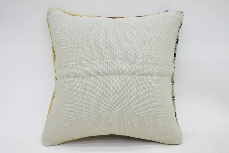Muted Pillow Case, 12x12 Yellow Cushion Cover, Boho Pillow, Pillow Case, Gift Pillow, Throw Kilim Pillow, Decorative Bolster Pillow Cover - 6