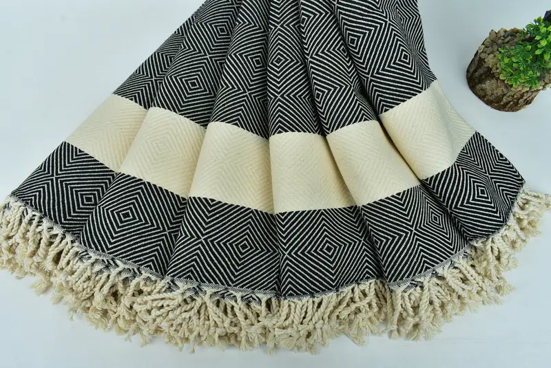 Bridesmaid Gifts, Bulk Order Towel, 80x40 Cotton Diamond Towel, Personalized Gift, Gift For Boyfriend, Turkish Towel USA, Decorative Towel - 4