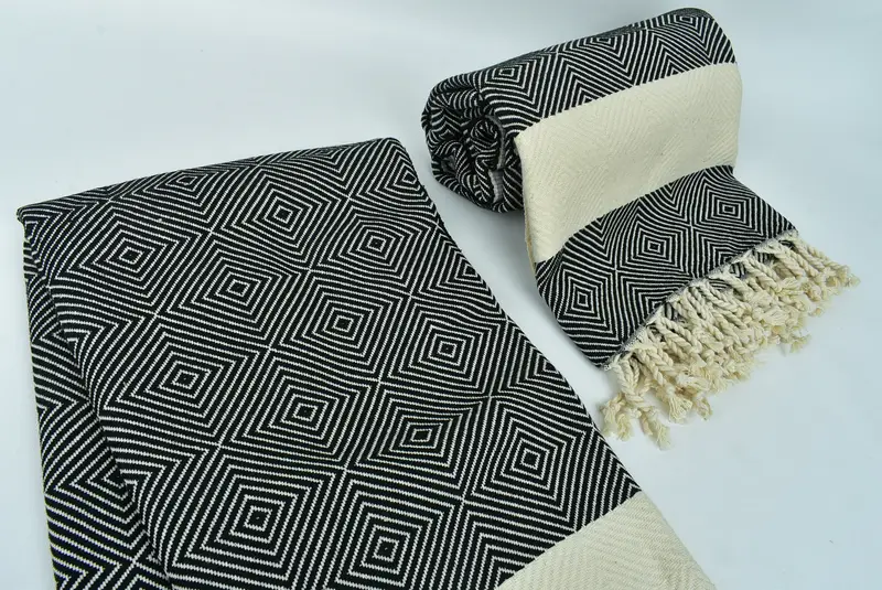 Bridesmaid Gifts, Bulk Order Towel, 80x40 Cotton Diamond Towel, Personalized Gift, Gift For Boyfriend, Turkish Towel USA, Decorative Towel - 7