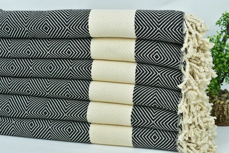 Bridesmaid Gifts, Bulk Order Towel, 80x40 Cotton Diamond Towel, Personalized Gift, Gift For Boyfriend, Turkish Towel USA, Decorative Towel - 3