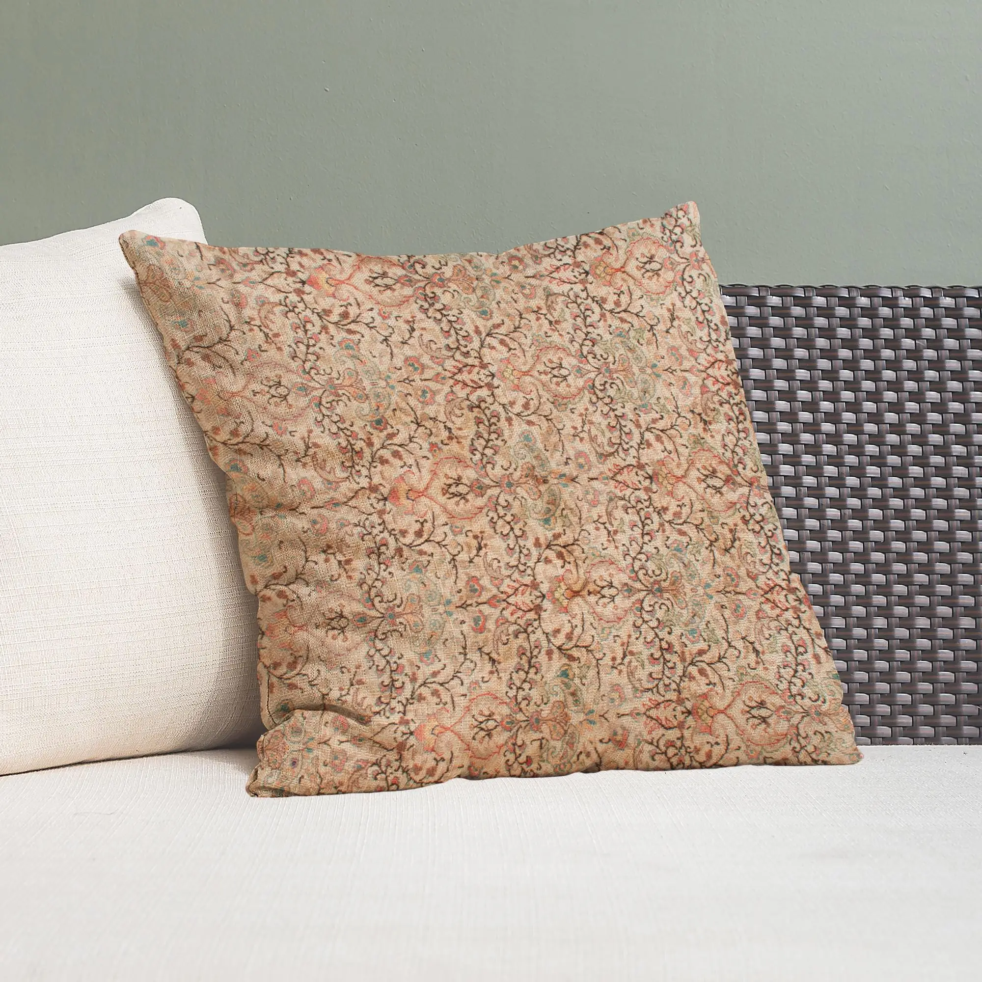 Floral Vintage Printed Pillow - Modern Chic Home Decor Accent - 1