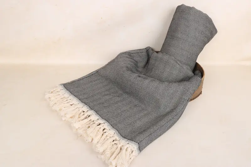 Turkish Blanket, Custom Blanket, Housewarming Gift, 100x80 Cotton Herringbone Towel, Bachelorette Party Favors Beach, Best Friend Wedding Gift - 6