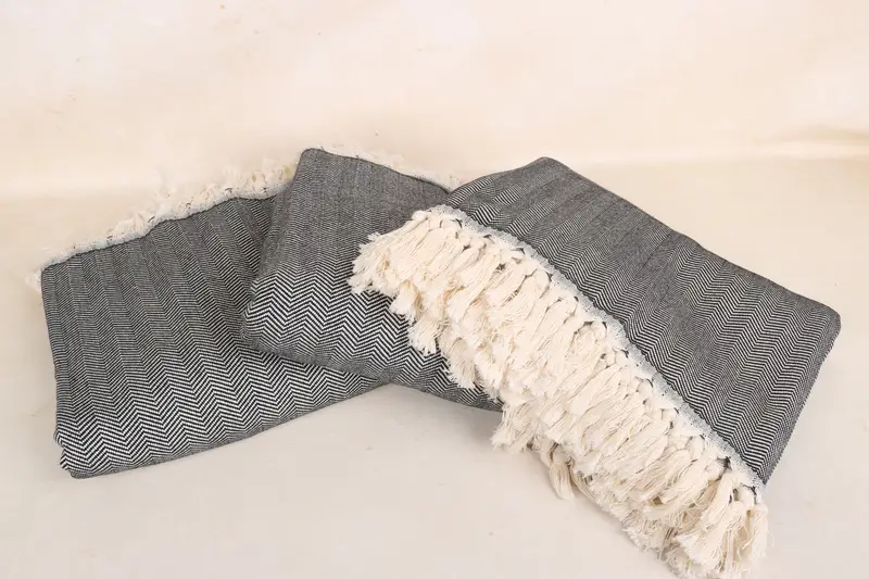 Turkish Blanket, Custom Blanket, Housewarming Gift, 100x80 Cotton Herringbone Towel, Bachelorette Party Favors Beach, Best Friend Wedding Gift - 3