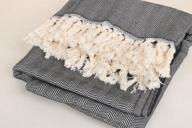 Turkish Blanket, Custom Blanket, Housewarming Gift, 100x80 Cotton Herringbone Towel, Bachelorette Party Favors Beach, Best Friend Wedding Gift - 5