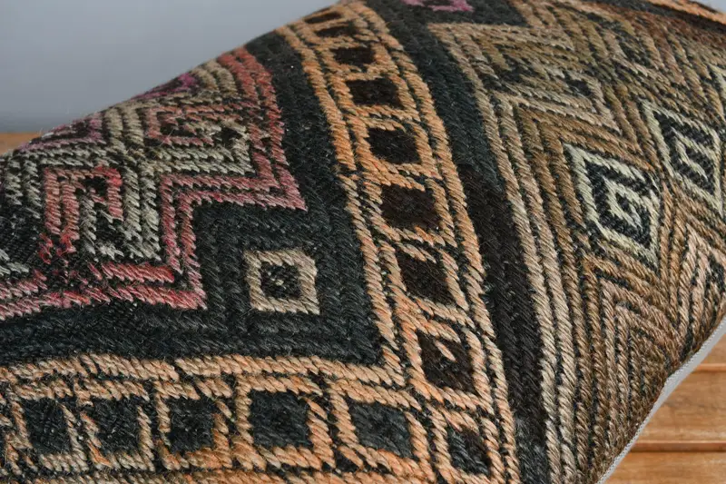 Pillow for Sofa, Anatolian Cushion, Handmade Kilim Cushion, Cushion, Knitted Cushion Case, Kilim Pillow Cover, 16x24 Beige Cushion - 3