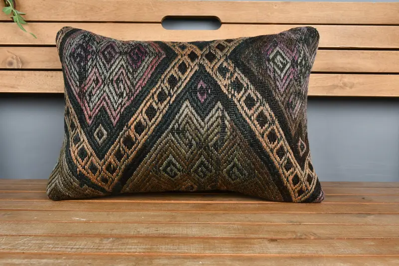Pillow for Sofa, Anatolian Cushion, Handmade Kilim Cushion, Cushion, Knitted Cushion Case, Kilim Pillow Cover, 16x24 Beige Cushion - 6