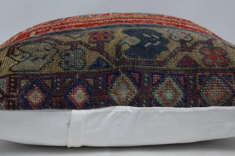 Antique Pillows, Pillow Cover, Turkish Kilim Pillow, Home Decor Pillow, Living Room Throw Cushion, 28x28 Blue Pillow - 5