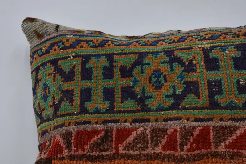 Antique Pillows, Pillow Cover, Turkish Kilim Pillow, Home Decor Pillow, Living Room Throw Cushion, 28x28 Blue Pillow - 2