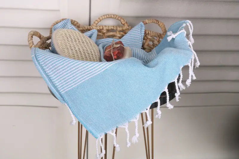 Kitchen Towel, Home Decor Towel, 40x18 Cotton Striped Towel, Custom Name Towel, Wedding Favors, Monogrammed Hand Towel, Wedding Gift Kitchen Towel - 2