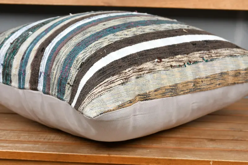 Innenarchitektin Kissen, 20x20 Green Kissen, Boho -Kissen, Akzentkissenabdeckung, Muster -Wurfkissenabdeckung, Kilimkissenabdeckung, Kissen Kissen - 4
