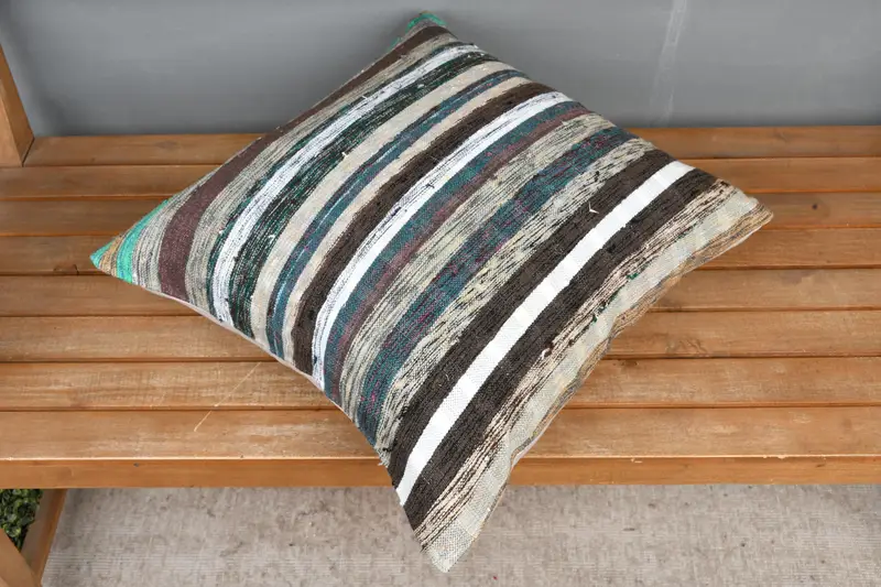 Innenarchitektin Kissen, 20x20 Green Kissen, Boho -Kissen, Akzentkissenabdeckung, Muster -Wurfkissenabdeckung, Kilimkissenabdeckung, Kissen Kissen - 2