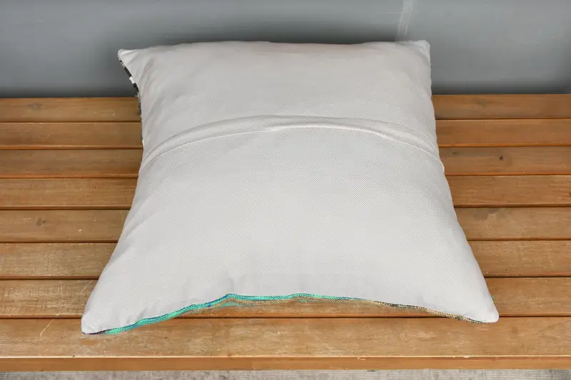 Innenarchitektin Kissen, 20x20 Green Kissen, Boho -Kissen, Akzentkissenabdeckung, Muster -Wurfkissenabdeckung, Kilimkissenabdeckung, Kissen Kissen - 5
