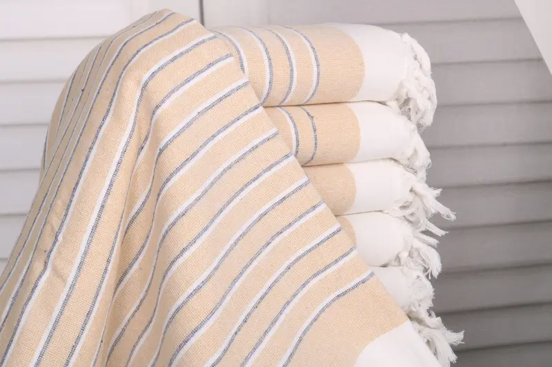 Bachelorette Party Gift, Personalized Turkish Beach Towel, Gift For Boyfriend, Personalized Gift, 68x40 Cotton Striped Terry Towel, Wedding Gift - 1