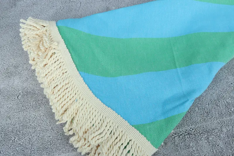 Thin towel, Bridesmaid Gifts Personalized, Beach towel, Monogram Beach Towel, 64x64 Cotton Striped Round Towel, Florida Bachelorette Party Favors - 4