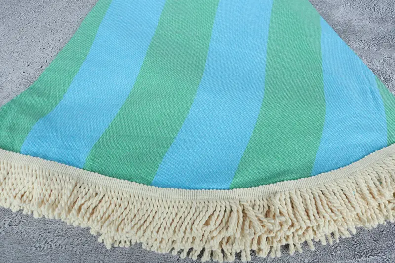 Thin towel, Bridesmaid Gifts Personalized, Beach towel, Monogram Beach Towel, 64x64 Cotton Striped Round Towel, Florida Bachelorette Party Favors - 6