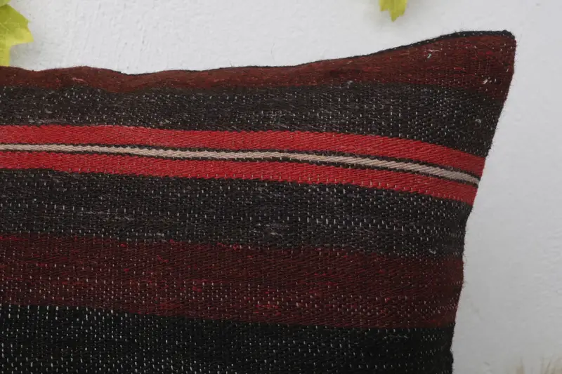 16x24 Brown Pillow Case, Handmade Throw Cushion Cover, Pillow Cover, Throw Kilim Pillow, Gift Pillow, Vintage Kilim Throw Pillow - 5