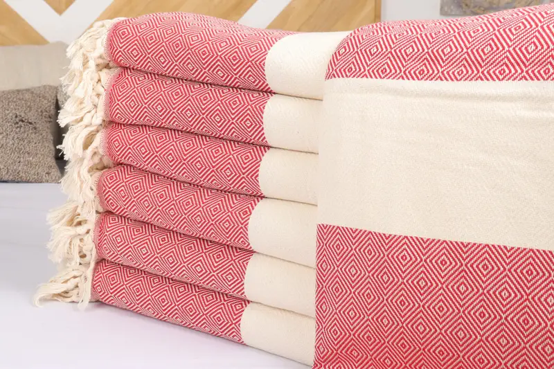 96x80 Cotton Diamond Towel, Throw Blanket Couch, Gift For The Home Decor, Boho Throw Blankets, Turkish Blanket, Aesthetic Blanket, Family Gift - 2