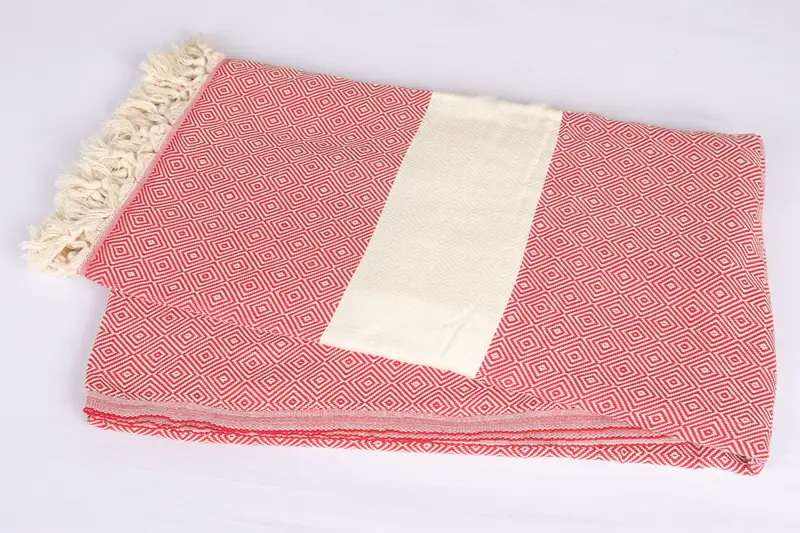 96x80 Cotton Diamond Towel, Throw Blanket Couch, Gift For The Home Decor, Boho Throw Blankets, Turkish Blanket, Aesthetic Blanket, Family Gift - 6
