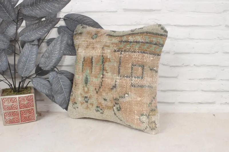 Lounge Throw Cushion, Pillow Case, Gift Pillow, Boho Pillow, Pet Pillow Sham, Lounge Throw Pillow, Boho Pillow Sham Cover, 14x14 Green Pillow Cover - 4
